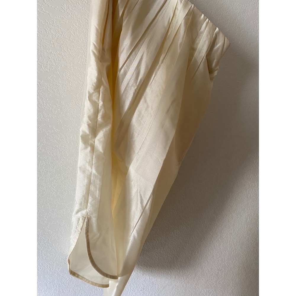 COS baby yellow silk skirt